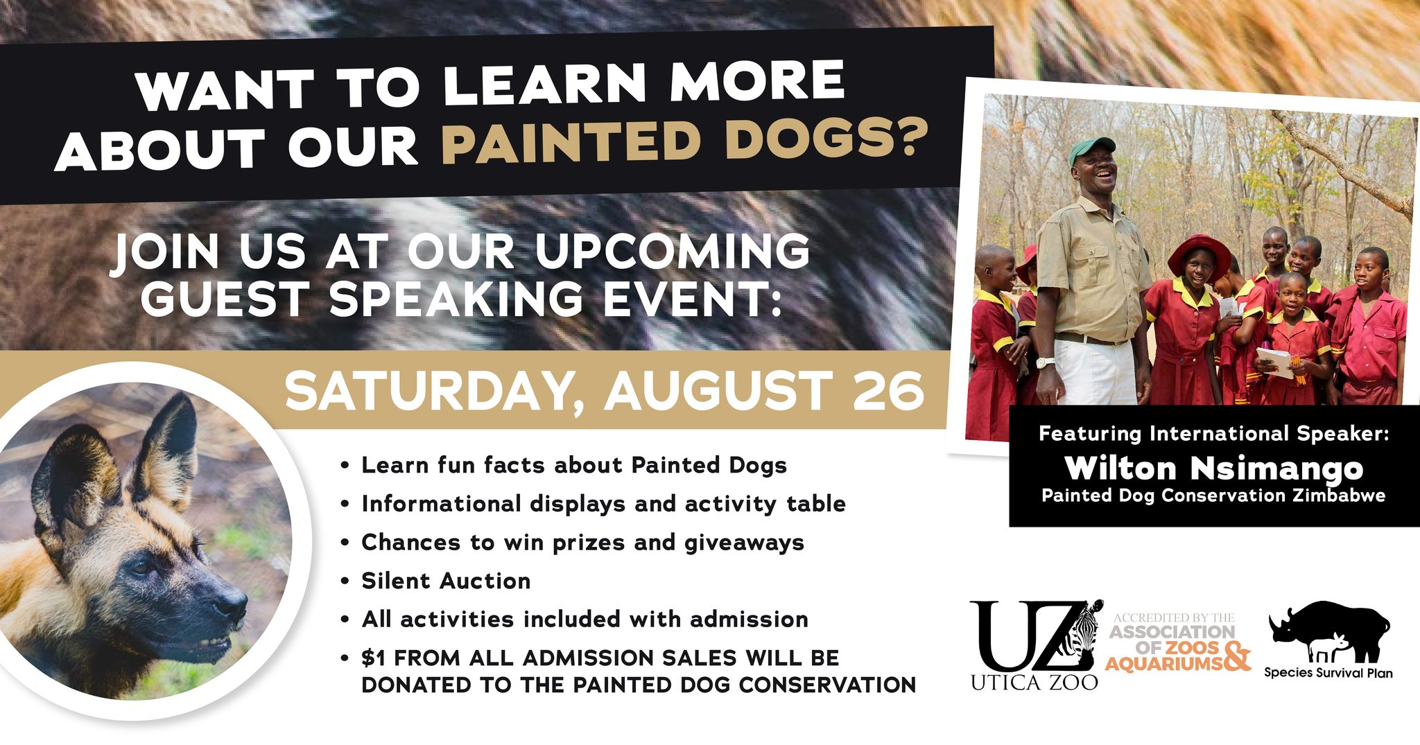 Painted Dog Day Utica Zoo